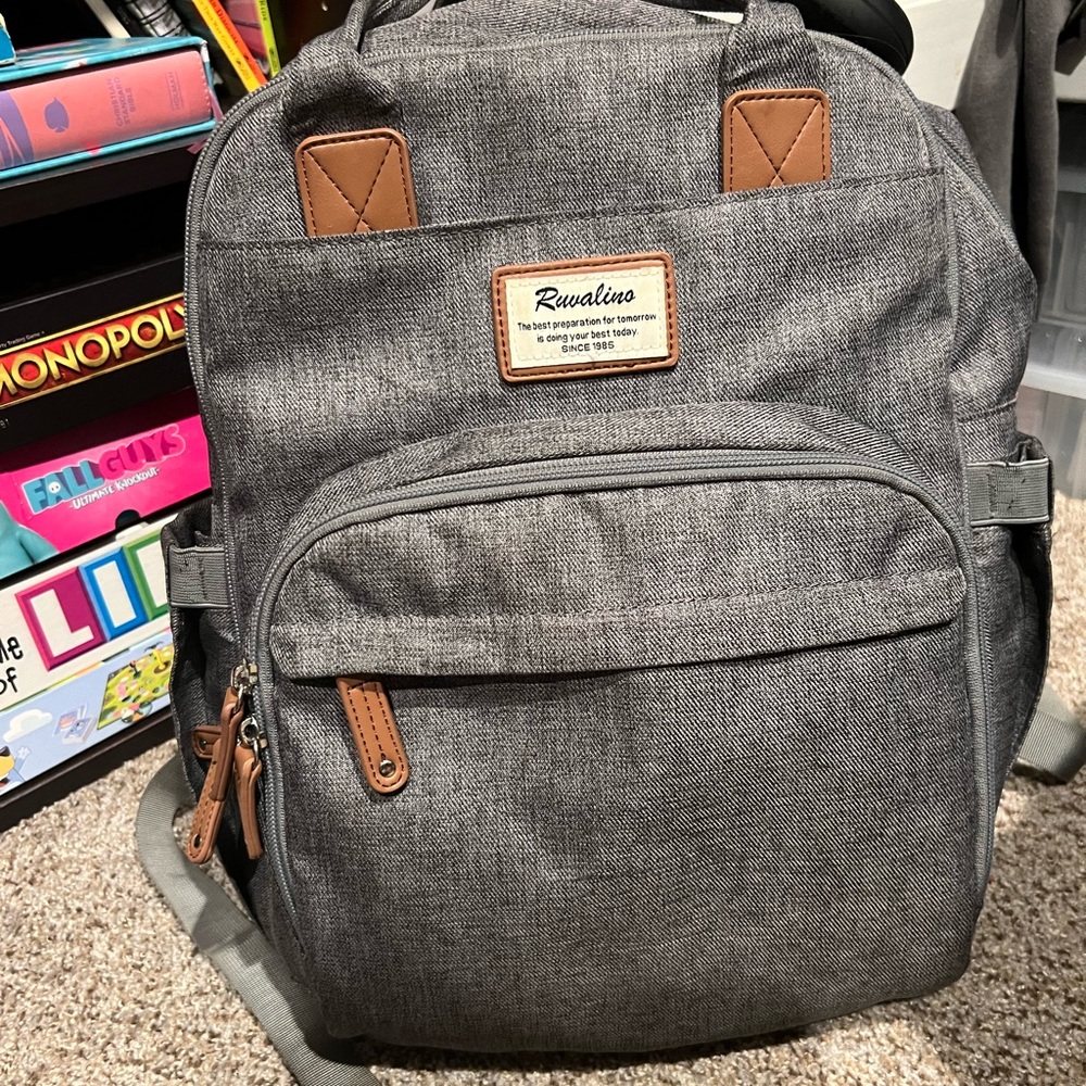 Gray Diaper Bag